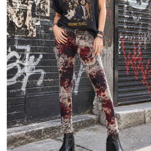 Tripp NYC Daang Goodman Snake Print Skinny Jeans Goth Punk Y2K Size 7 (6-8) Goth